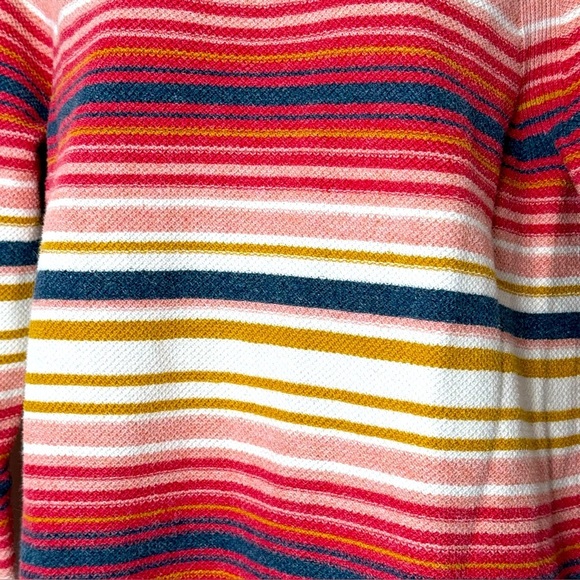 L.L. Bean Women's L Colorful Striped Textured Knit Sweater Size L PTP 21" - Picture 3 of 5